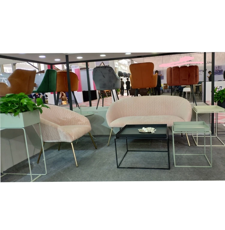 
hot sale 2021 new design living room furniture modern Two Seat living room chairs metal leg living room chair 