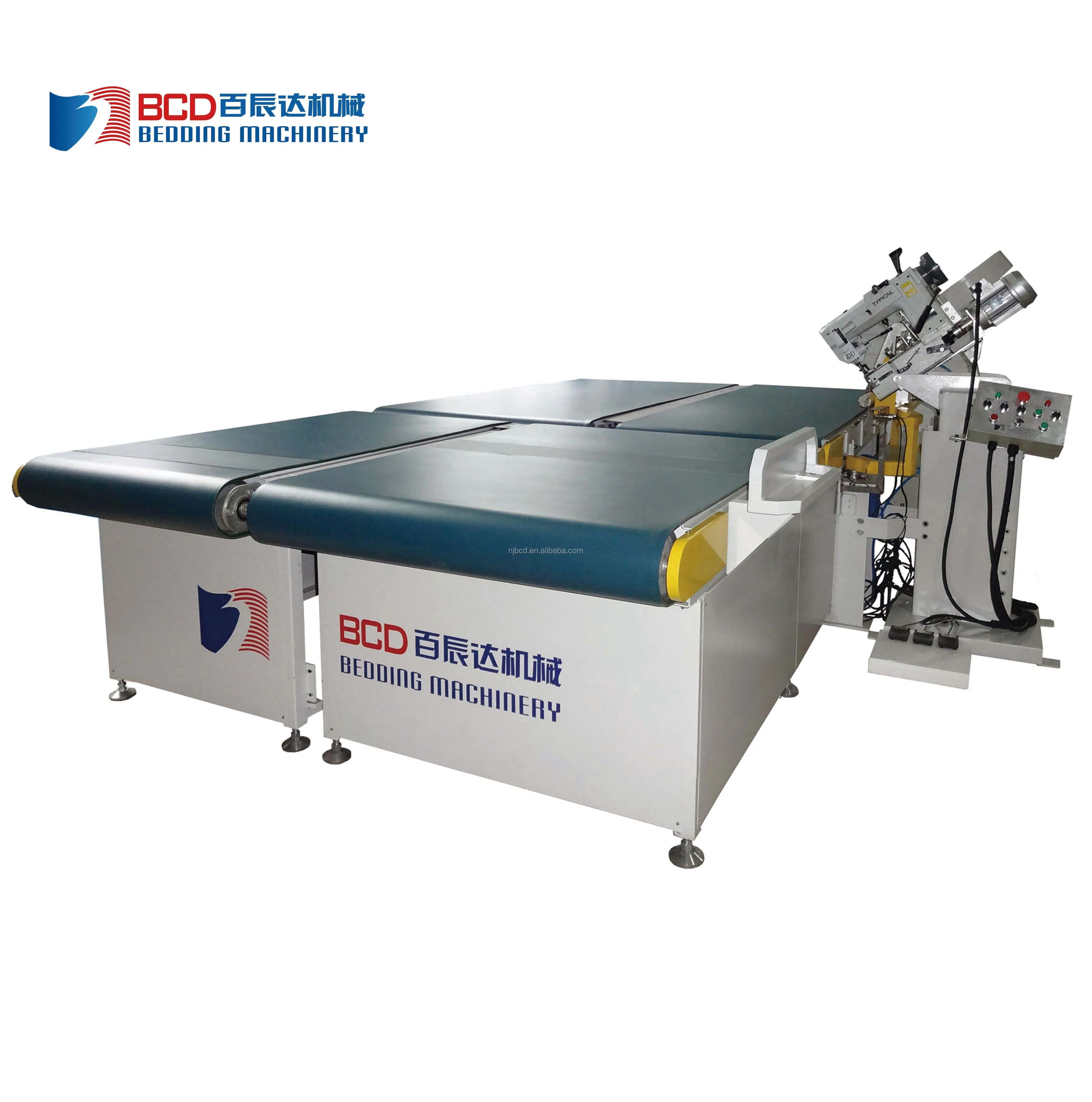 Mattress tape laying machine for mattress machine