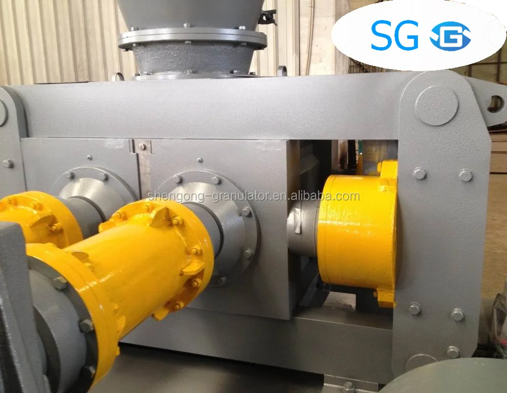 Chemical mineral inorganic fertilizer powder dry mechanical pressure double roller hydraulic briquetting hydraulic press