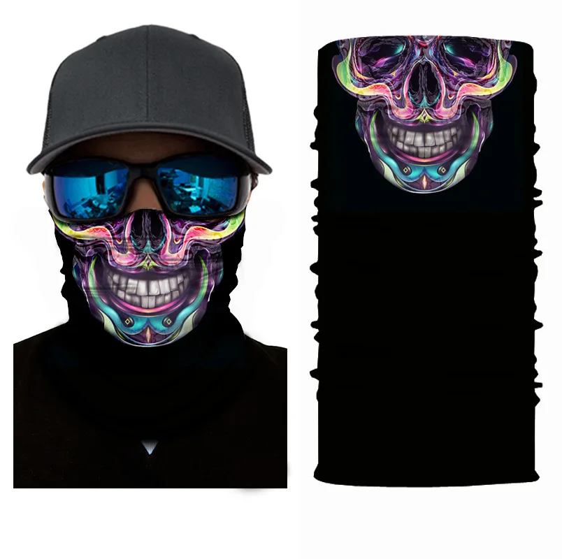 Zoom-Lon Customized Skull Bandana  Sunscreen Neckerchief Riding Scarf