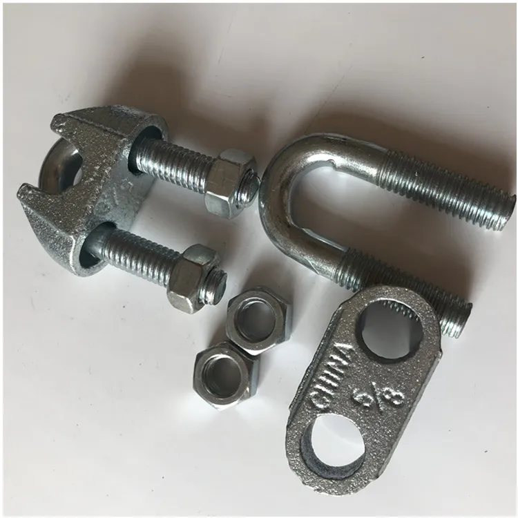 
Heavy Duty Adjustable US Type Malleable Steel Wire Rope Clamp Clips for Rigging Hardware 
