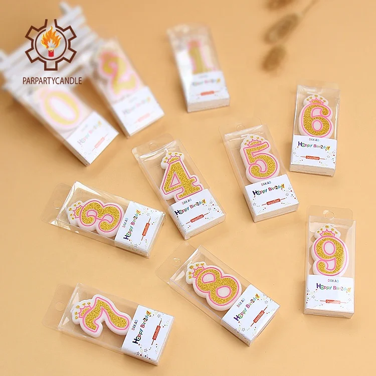 hot sale high quality custom number birthday candle