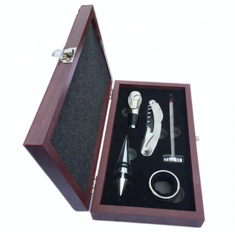The opener wine tool gift set with wooden box