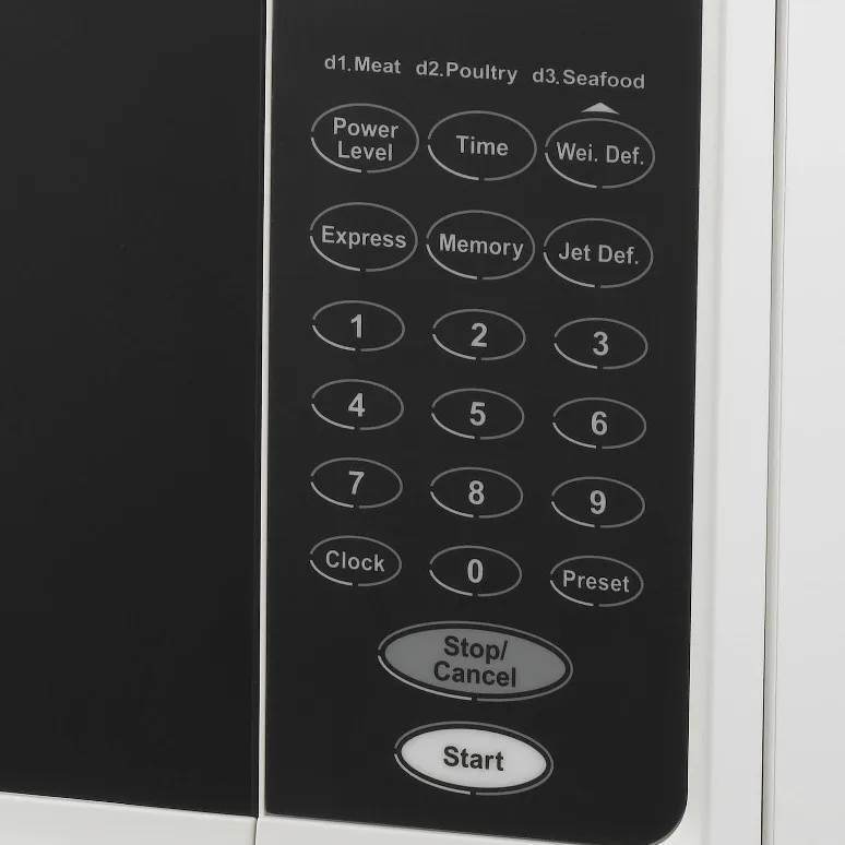 Кухонная панель белого цвета 20 л 700 Вт с цифровым управлением, микроволновая печь
