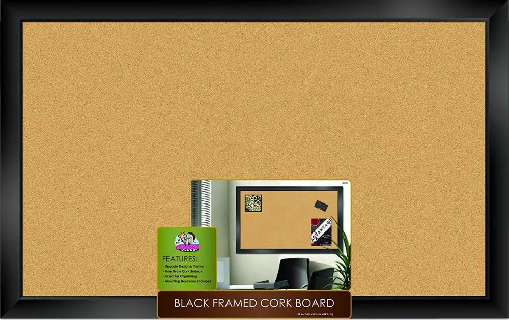 Маленькая деревянная рама, пробковая доска для объявлений, настенная нажимная доска для объявлений