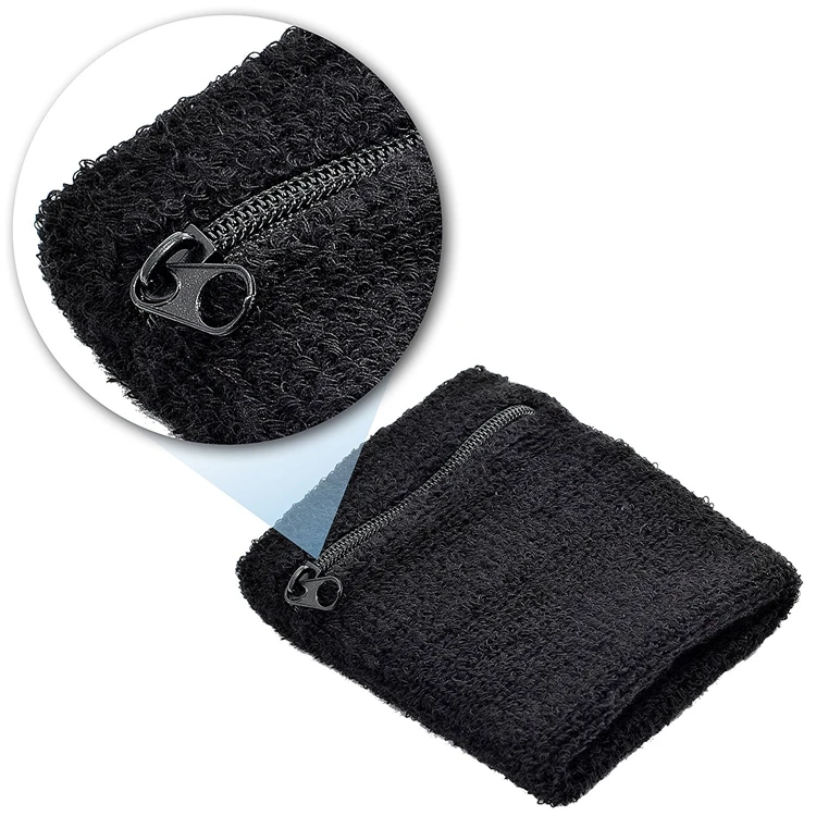 Wrist support terry custom cotton wristband elastic sweat head band embroidered sweatbands for gym sports yoga