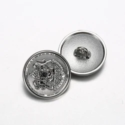 Custom Embossed Sewing Zinc Alloy Shank Buttons Metal Military Uniform Buttons