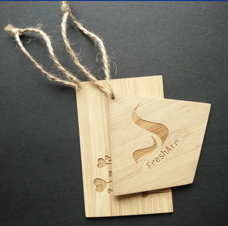 Wood and Bamboo hang tag & label custom design