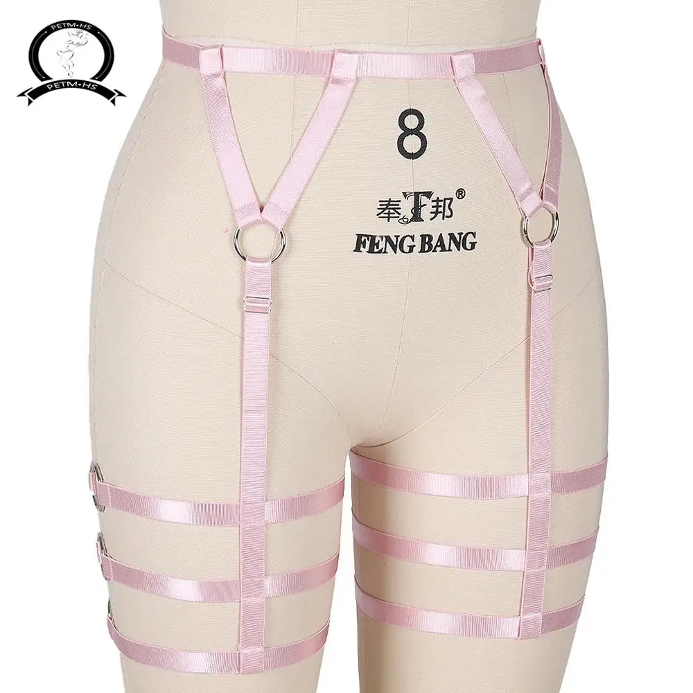 Gothic Heart Harness Garter Women High Waist Belts Set Mesh Lingerie Fashion Bondage Garter Sexy Pole Dance Bondage