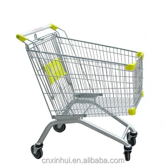 Wholesale factory manufacture Euro Type Shopping trolley/Supermarket shopping cart PVC/PU/TPR material castors with coins lock