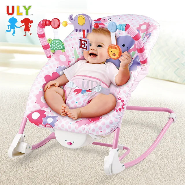 2019 High quality infant lazy sleeping musical and vibrating baby rocking chair