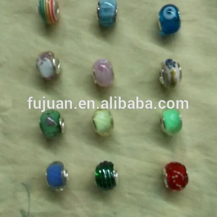 
Jewelry factory fine quality 46 series 925 sterling silver core murano hollow glass seed bead 