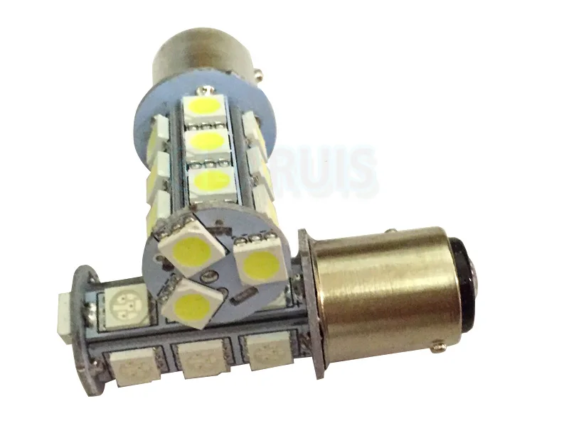 P21/5W 1157 BAY15D 18 SMD 5050 LED Auto Lamp Car Brake Lights DRL White red blue yellow 12V