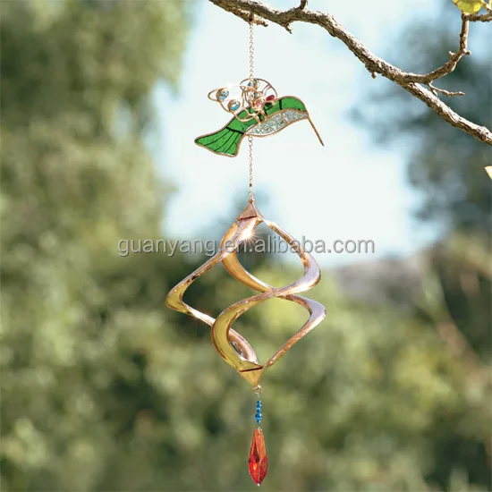 Decorative Bug Zapper Butterfly 3D Vintage Metal Wind Spinner With Solar Light