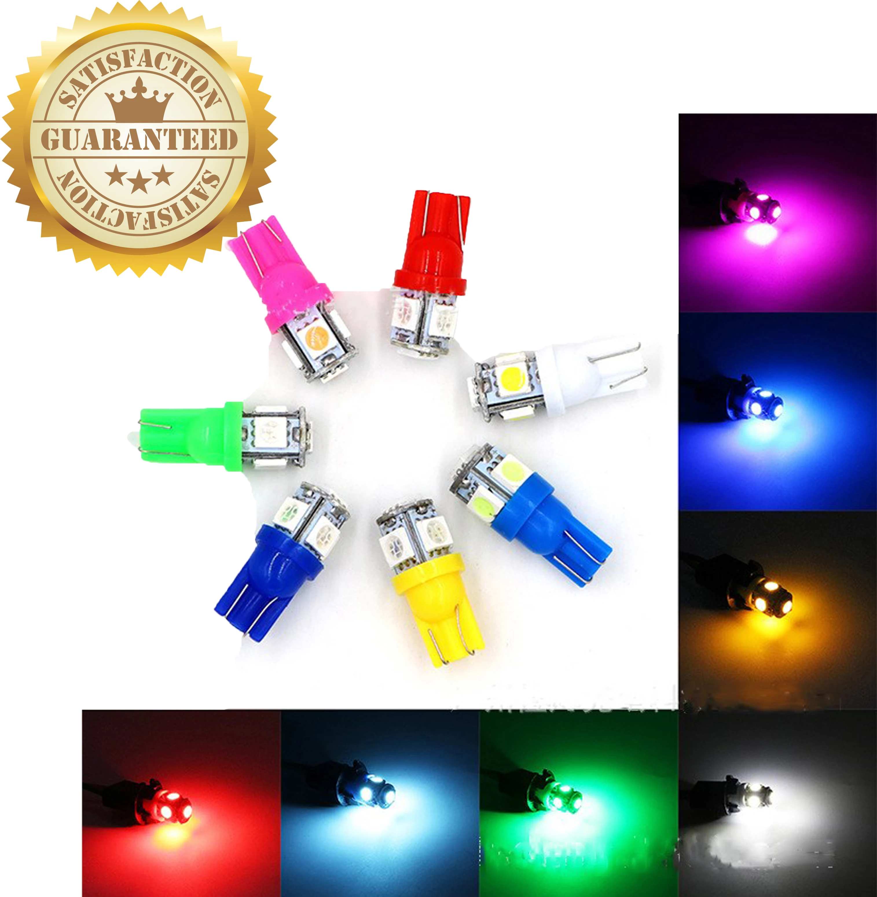 Perfect LED Wholesale T10 5 5050 5SMD 5 SMD LED 5LED 194 168 White Auto Car Side Lighting Lamp W5W Light Bulbs DC 12V
