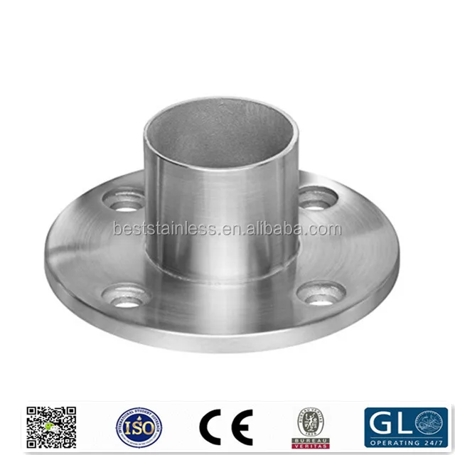 SUS 316L Round Tube Post Anchor / Top Hand Rail Wall Mount for Cable Railing Deck