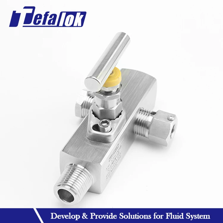 10000psi Oil Gas Thread Gauge Valve Stainless Steel 1/2 NPT Male Thread Standard Needle Gauge Valves