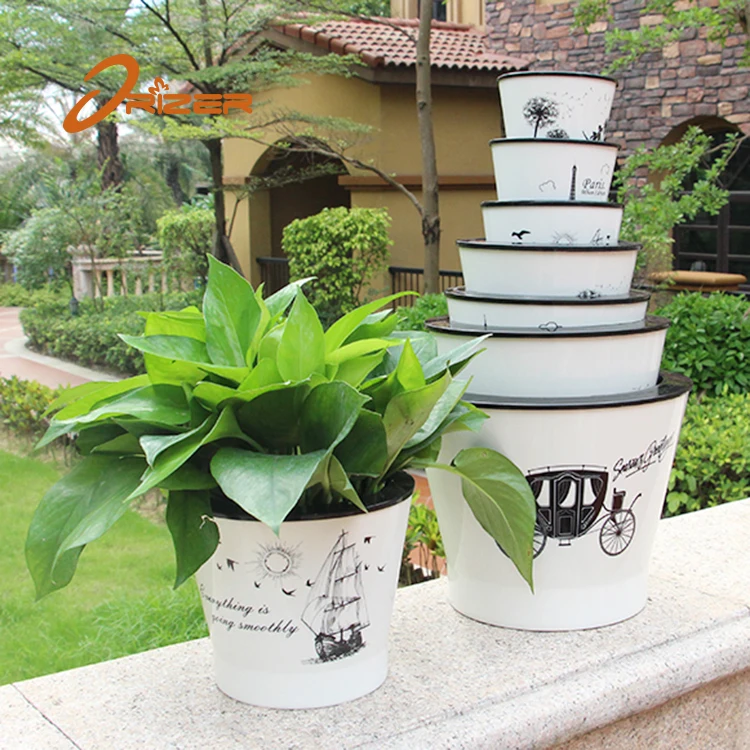 Free sample factory wholesale european style plastic nursery pot ideas garden flower pot