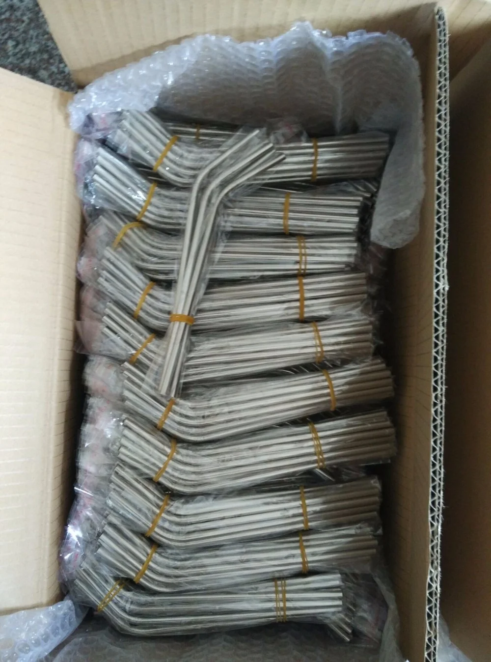 Food Grade Stainless Steel Straw 6mm Diameter and 215mm Long Classic Design in Bulk Package with Eco-Friendly Cleaning Brush