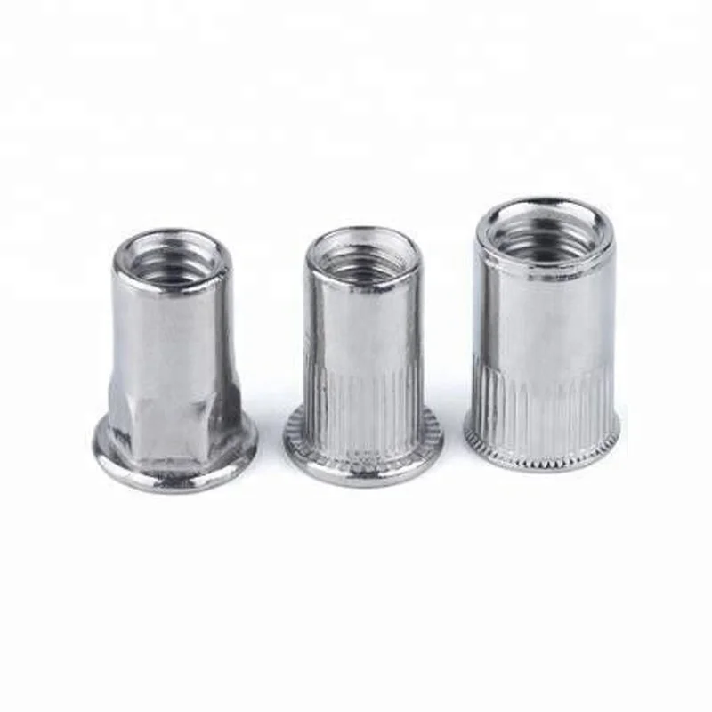 SS304 SS316 Stainless Steel Flat Head Hex Rivet Nut