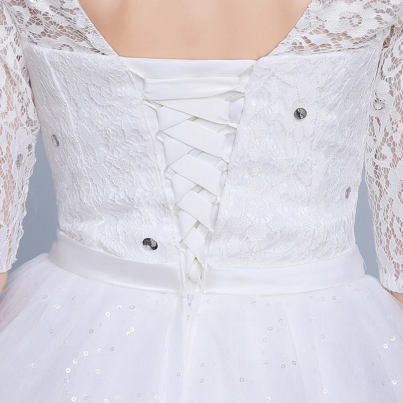 
2017 Plus Size Princess Ball Gown Bridal Dress Lace Wedding Dress with Sleeve 