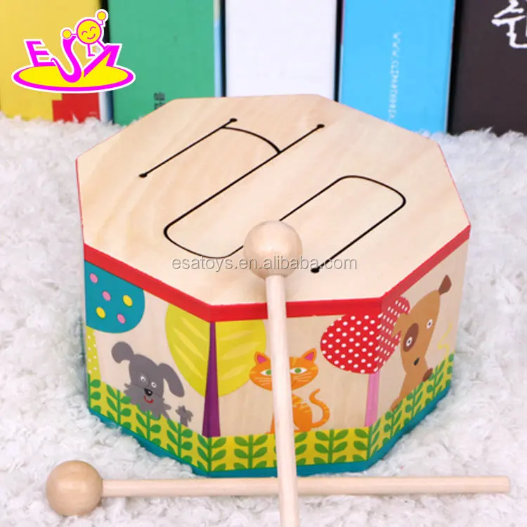 Новинка, лидер продаж, деревянный детский барабан с музыкой W07J041