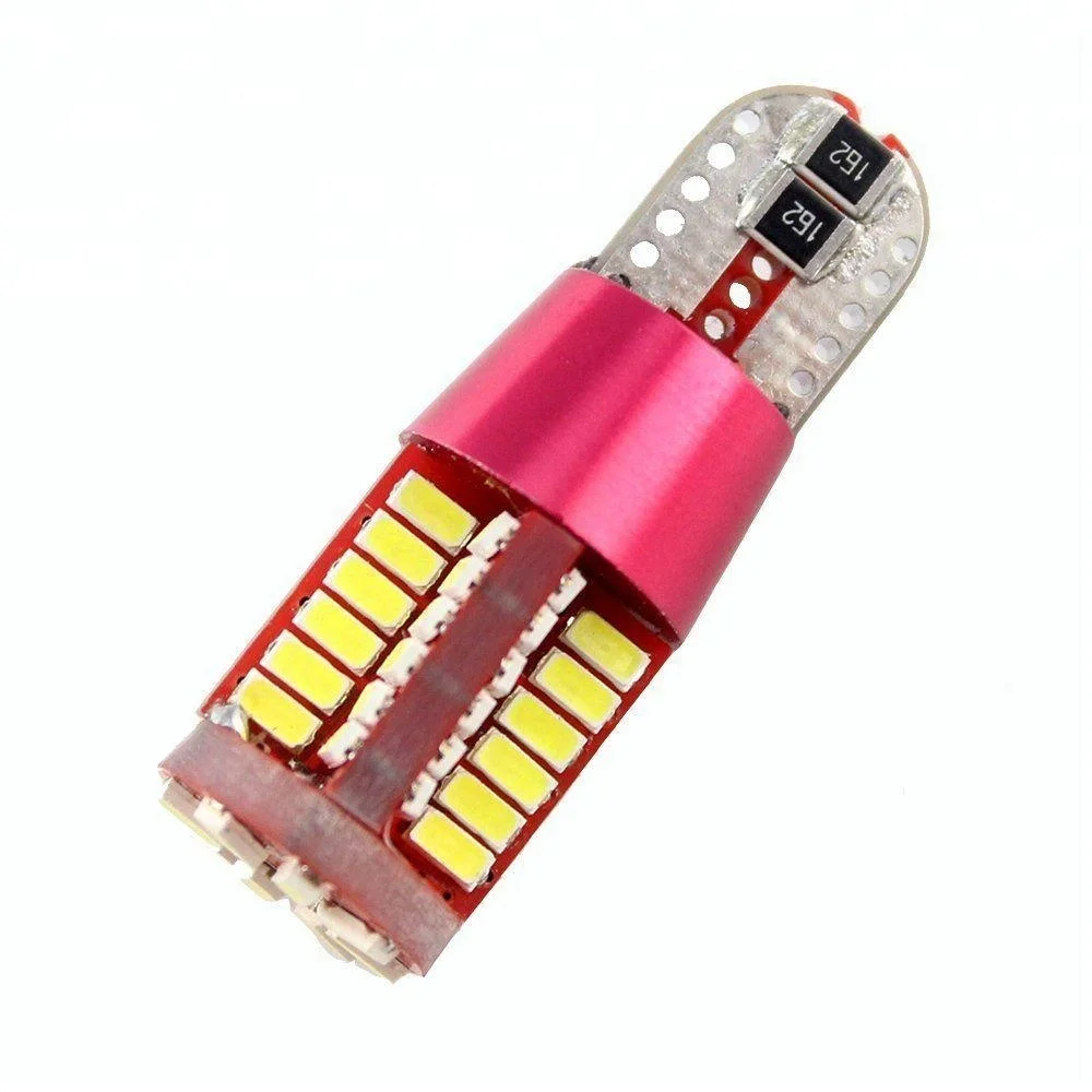T10 led light canbus w5w 57smd 4014 bulb parking light red interior led lamp