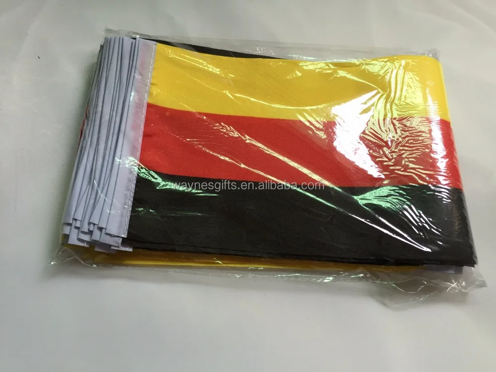 Germany Handheld Football Flag with Custom Logo and White Flagpole Promotional Item