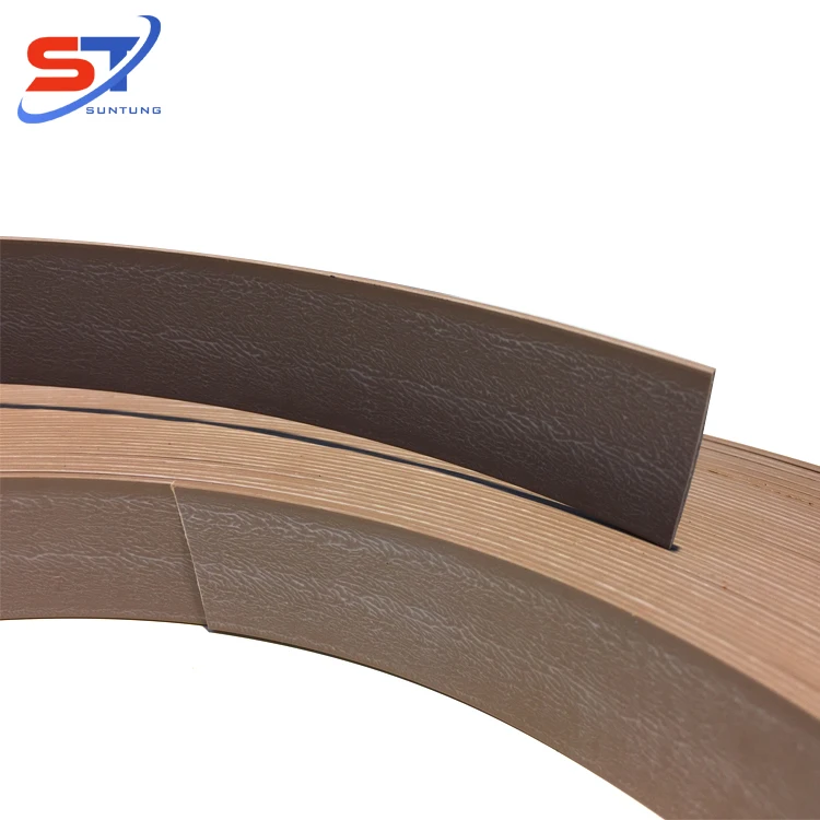 Manufacturer Wood Grain PVC Plastic Edge Binding Tape Edgebands