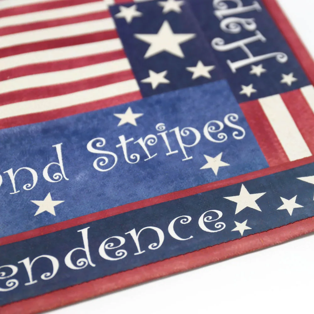 Wholesale 4th July Decoration American Canvas Hanging Flag