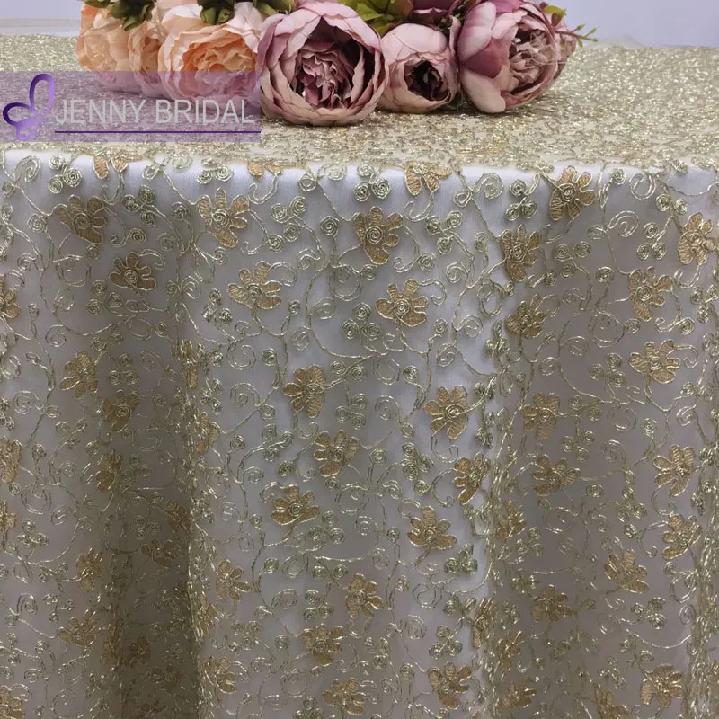 TC301A  fancy tablecloth biodegradable disposable tablecloth embroidery tablecloth