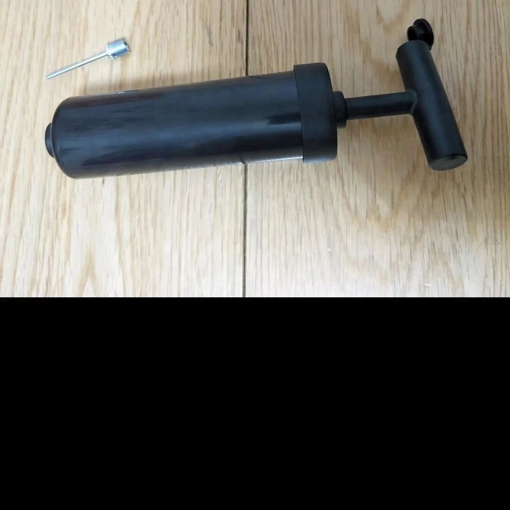 
6inch double way plastic hand pump with needle in handle to inflate sports pilates balls 