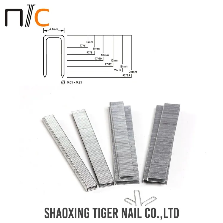 supply galvanized grapas 1425, ordinary packing 90 series nails, galvanized industrial staple pin wire