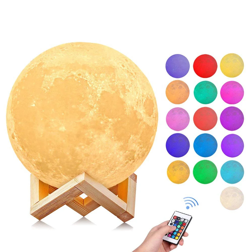 Led decorative christmas crescent moon light body sensor  table led bedside moon lamp led