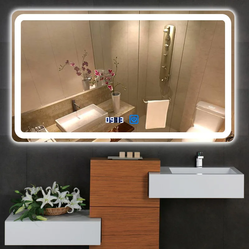 Modern wall smart led infinity light bathroom mirror