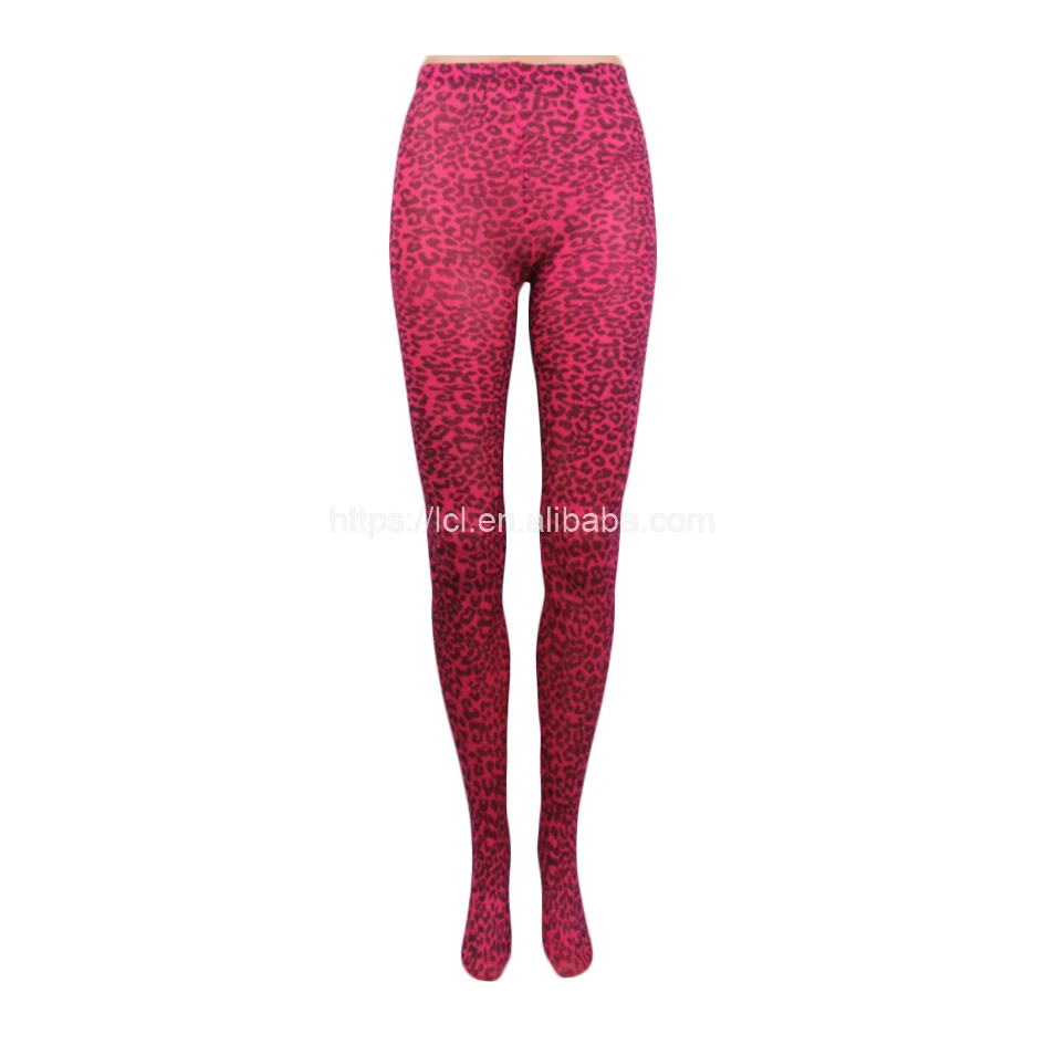 
Women Tube Elegant Pantyhose Sheer Tights High Waist Sexy Leopard Pantyhose 