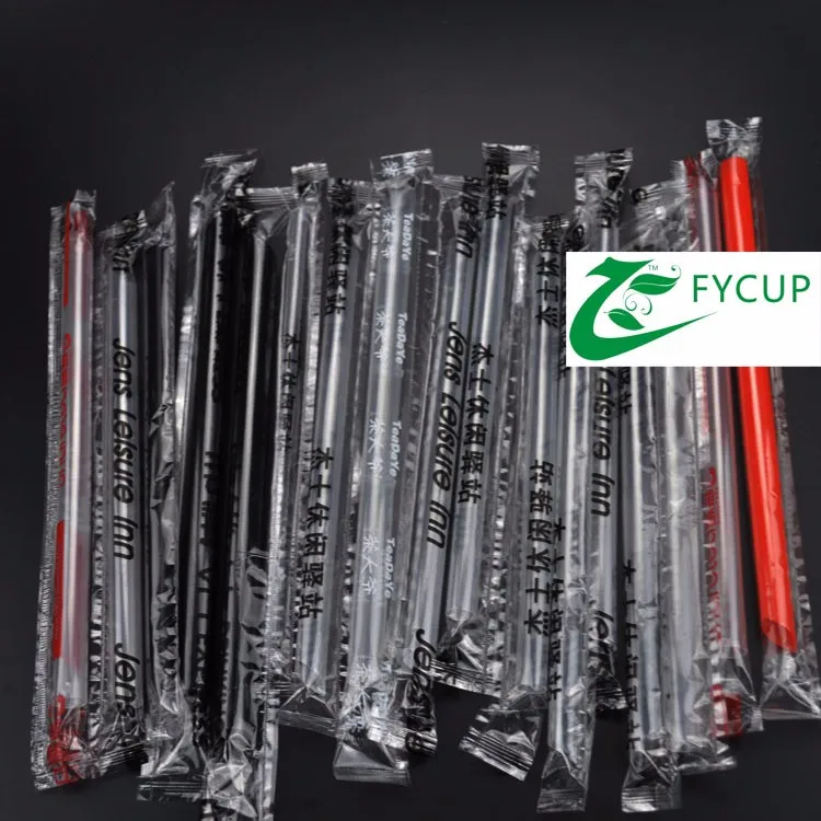 
Recycle disposable heat stable straws, clear plastic boba tea straws,yogurt straws 