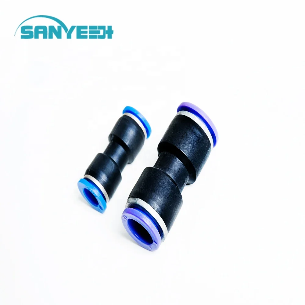 Low Price 4/5/6/8/9/10/11/12/14/15mm Pneumatic Push-in Quick Connector Push Fittings Connections Adaptors