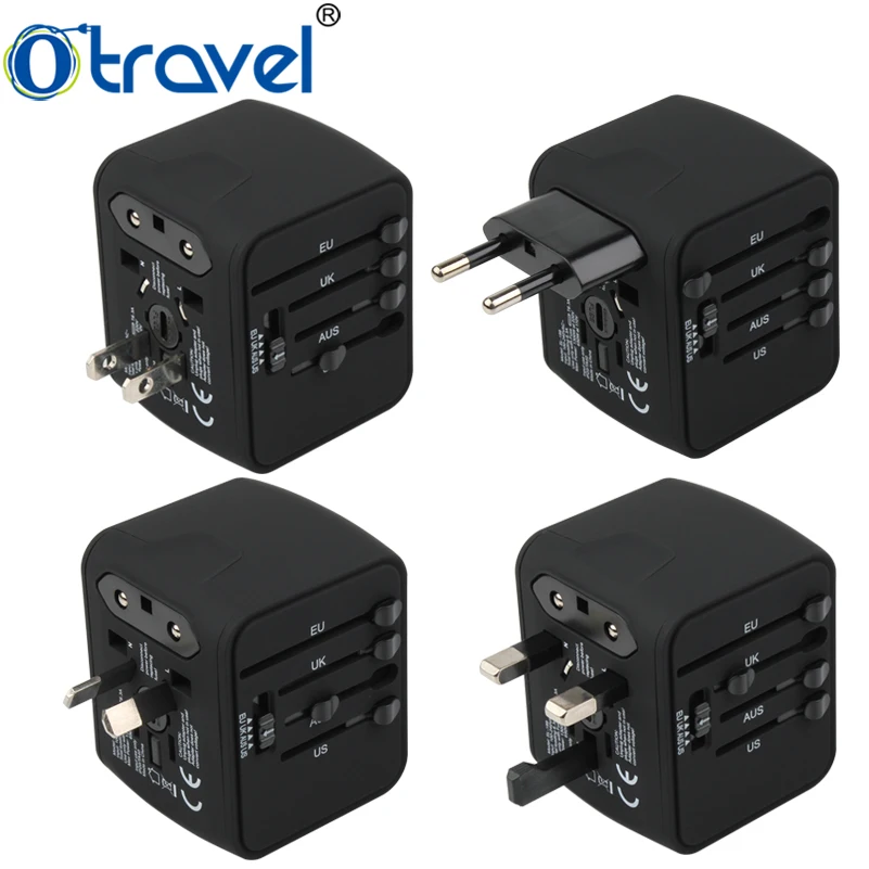 Universal plugs UK EU US AUS business cooperate gifts travel adapter with 2 USB business gift set promotional gift item