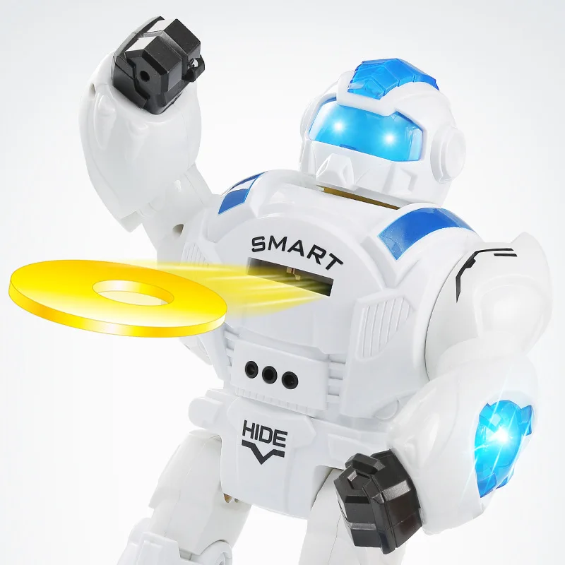 DWI Gesture sensing remote control plastic humanoid robot toy with shooting function