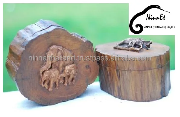 Wood Carved Elephant from Thailand