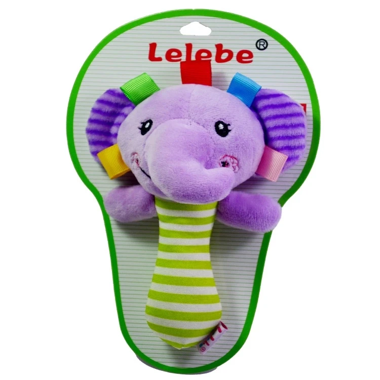 Милый слон Lelebe, игрушка для раннего развития, животное, ручная погремушка, барабан, Детская плюшевая игрушка, ручной Колокольчик, новый Колокольчик для кровати