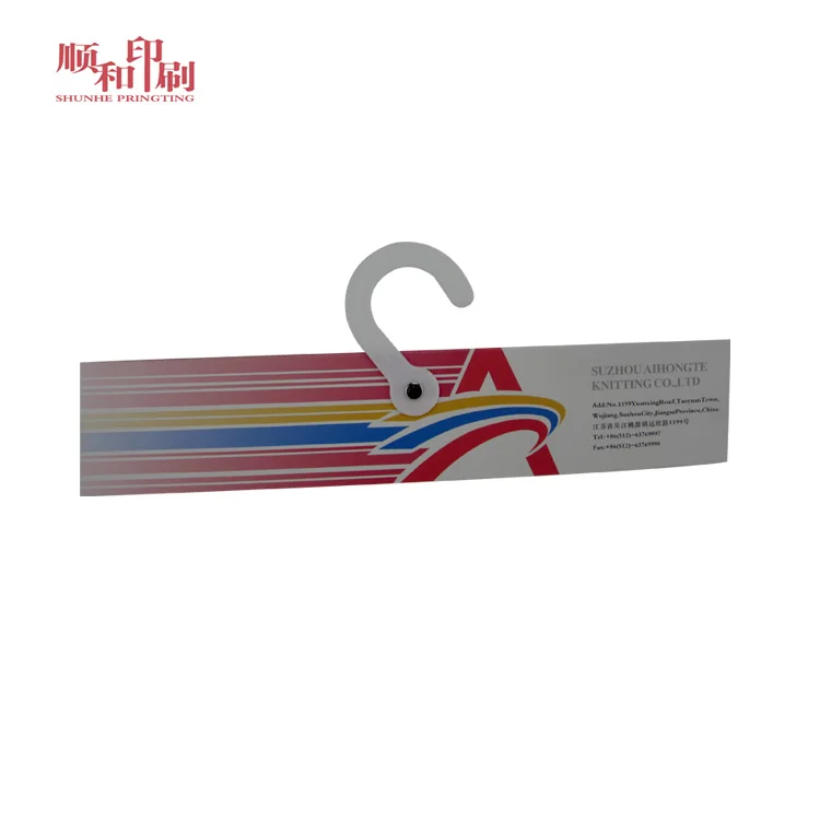 Customized clothes presentation paper hanger for fabric