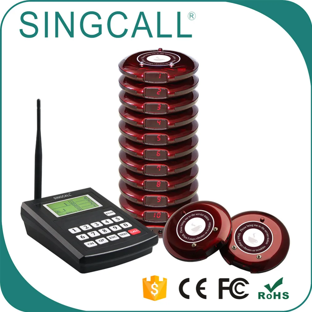  Система очереди для ресторанов SINGCALL беспроводная пейджерная система