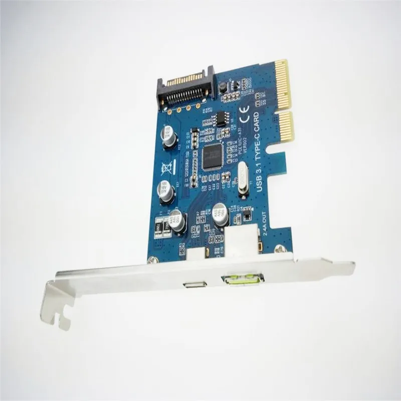 4X Pci-e Express to Internal USB 3.1 Type C Type A Port Add on Expansion Card Adapter 10Gbs