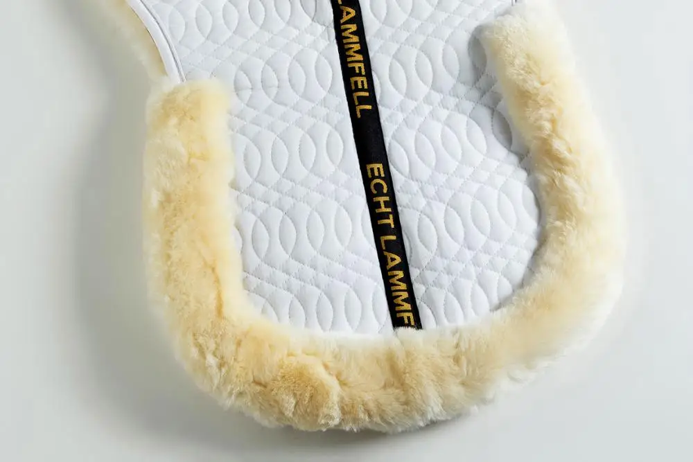 Good quality half pad sheepskin saddle pad wholesale saddle pad set