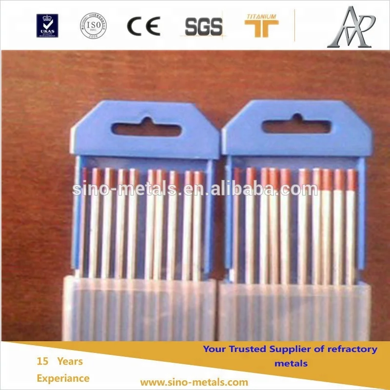 tungsten electrodes color code