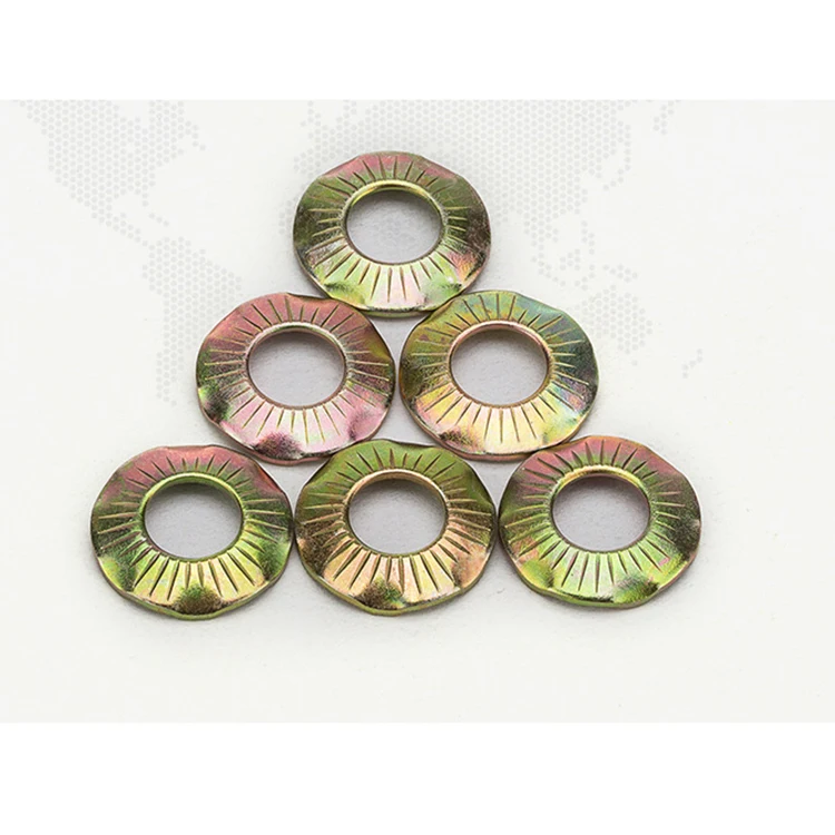 DIN6795 Zinc Plated Steel CSP Butterfly Grounding Clamping Washer With Point