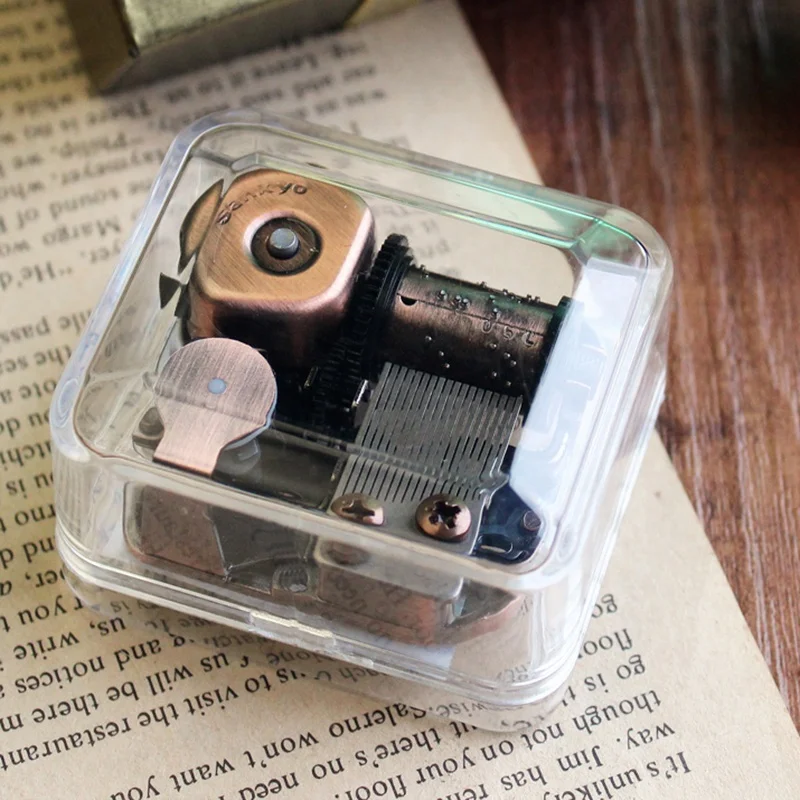 Rectangle Transparent Acrylic Wind up Music Box