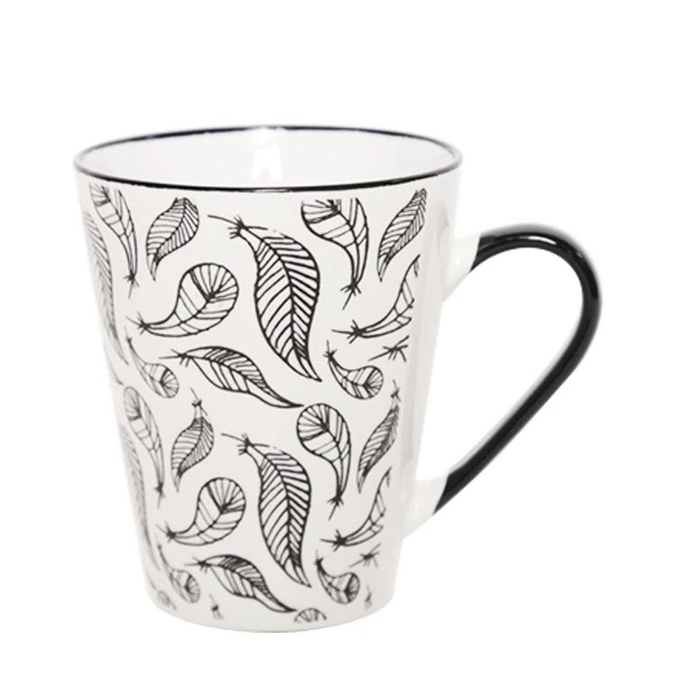 heart design bullet shape porcelain coffee mug/ramantic porcelain cup